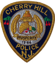 cherry hill police embroidered gold bullion shield emblem patch